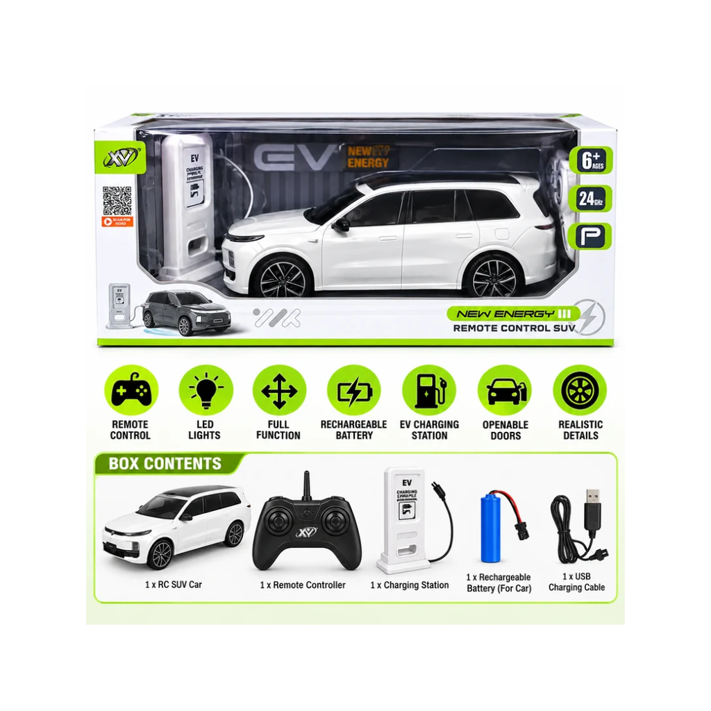New Energy 2.4GHz Remote Control SUV Car – Rechargeable RC Luxury SUV | Assorted Colours | 6+ Years