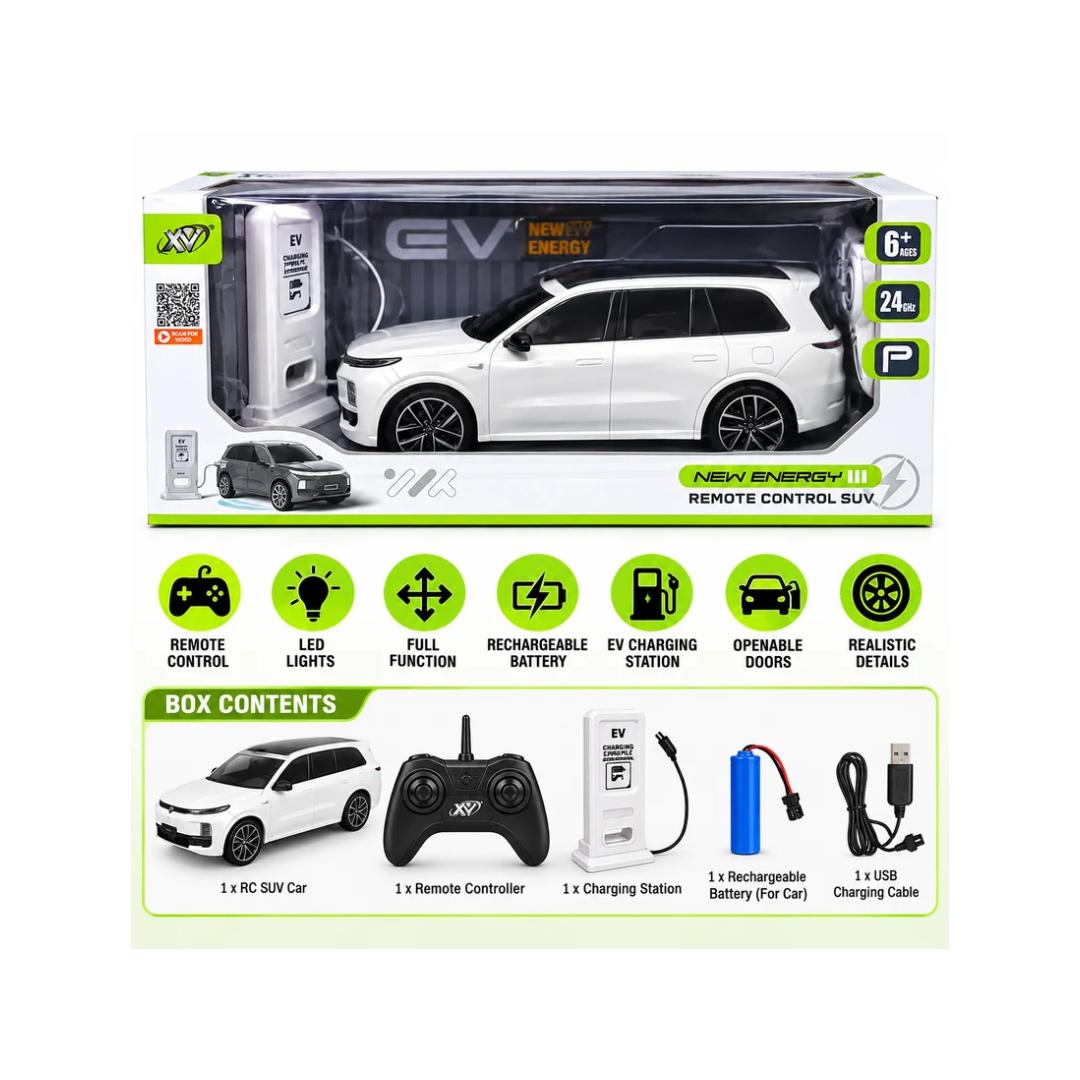 New Energy 2.4GHz Remote Control SUV Car – Rechargeable RC Luxury SUV | Assorted Colours | 6+ Years