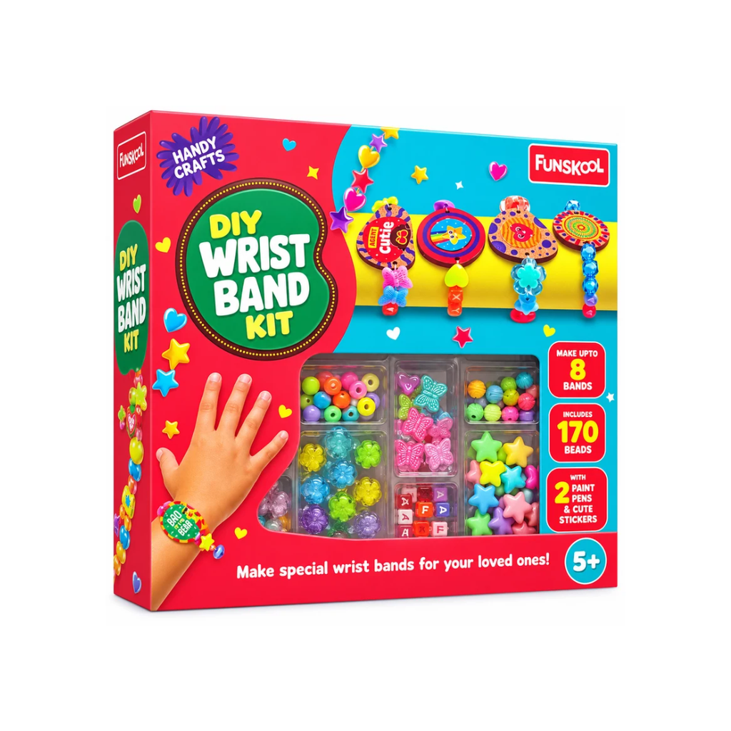 Funskool Handy Crafts DIY Wrist Band Kit | Make Your Own Friendship Bracelets with 170 Beads | Ages 5+