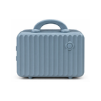 Portable Hard Shell Makeup & Travel Organizer Case with Handle – Blue Grey (30cm)