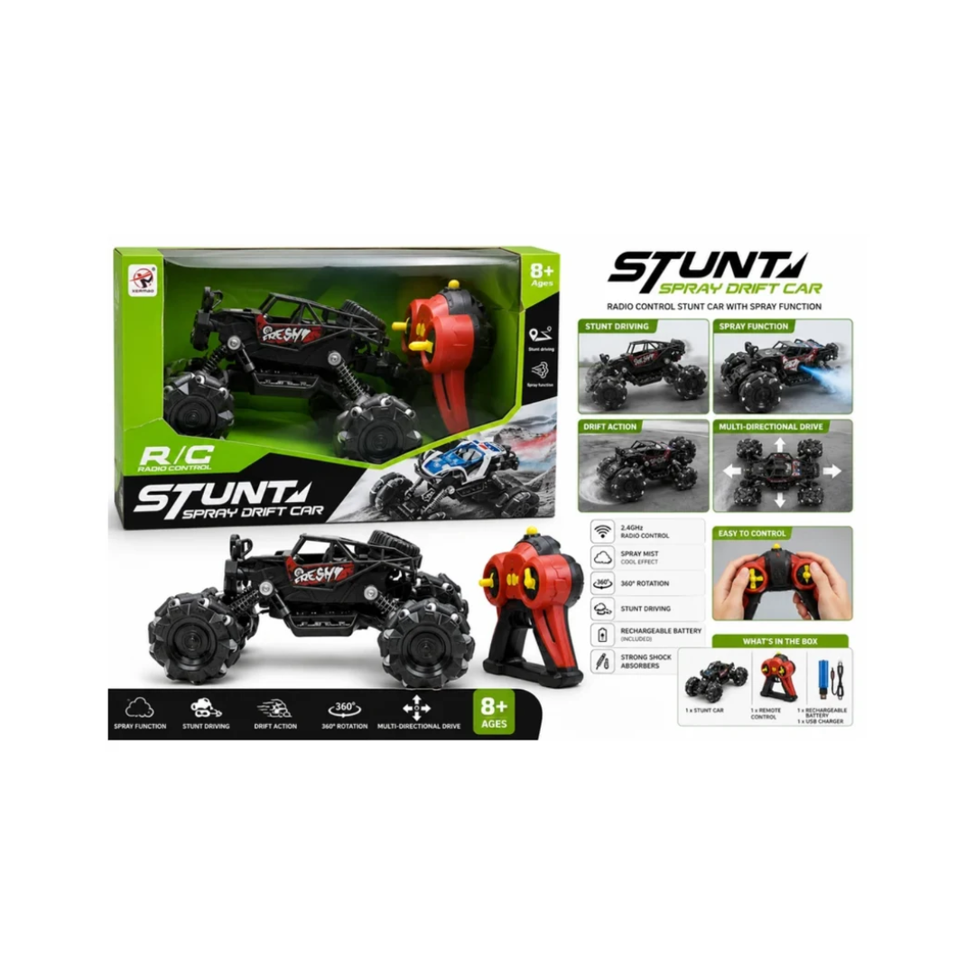 RC Stunt Spray Drift Car with Remote Control & Omni-Directional Wheels