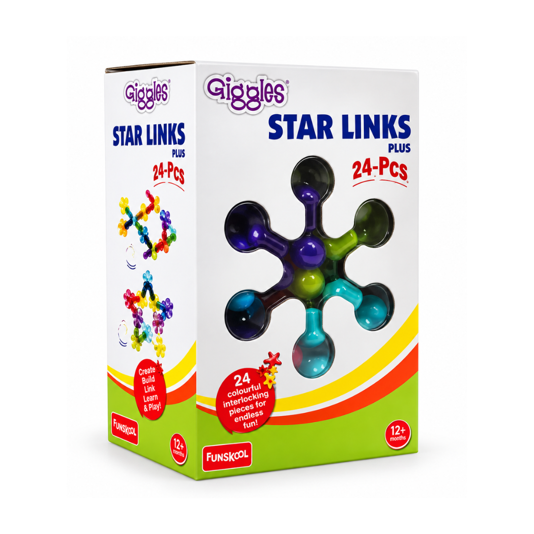 Funskool Giggles - Star Links Plus - 24pcs, Multi-Coloured