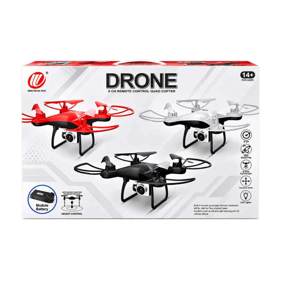 Ming Wei Da Challenge Aerobatic Drone D13HW | 6-Channel Remote Control Quadcopter with Camera, WiFi FPV & 360° Flip | 14+ Years
