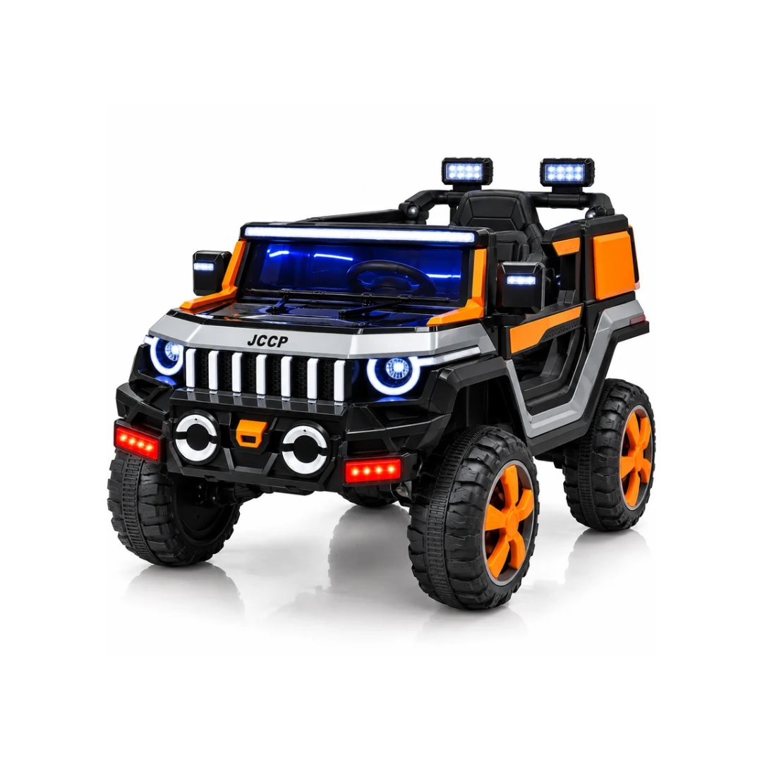 JCCP 4x4 Kids Electric Ride-On Jeep | 12V Battery Operated Off-Road Car with LED Lights