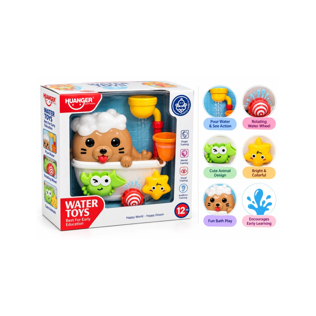 HUANGER Water Toys Bath Toy Set Fun & Interactive Water Play Set for Babies – 12+ Months