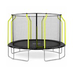 Plum Wave 12ft Springsafe Trampoline with Safety Enclosure | Black Outdoor Trampoline for Kids Ages 3–12 Years