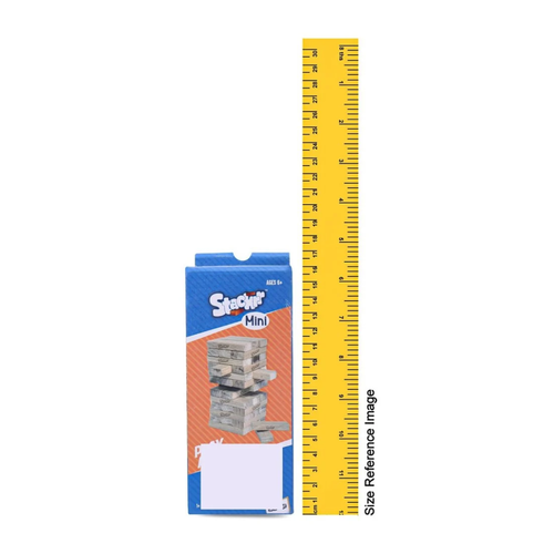 Skoodle Stackrr Mini Stacking Tumbling Tower Game with 39 Precision Wooden Blocks