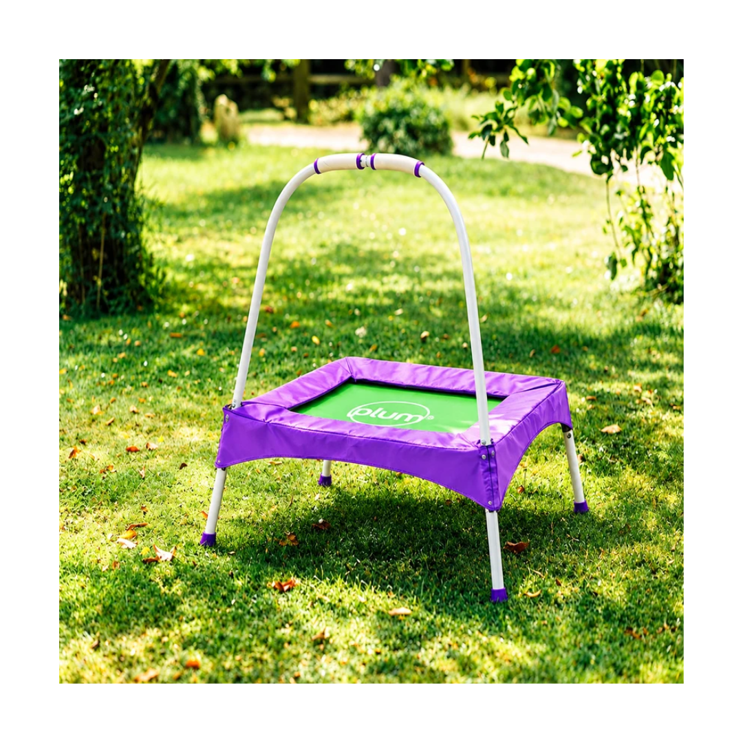 Plum Toys Junior Bouncer with Handle | Spring-Free Kids Trampoline for Ages 18 Months–5 Years