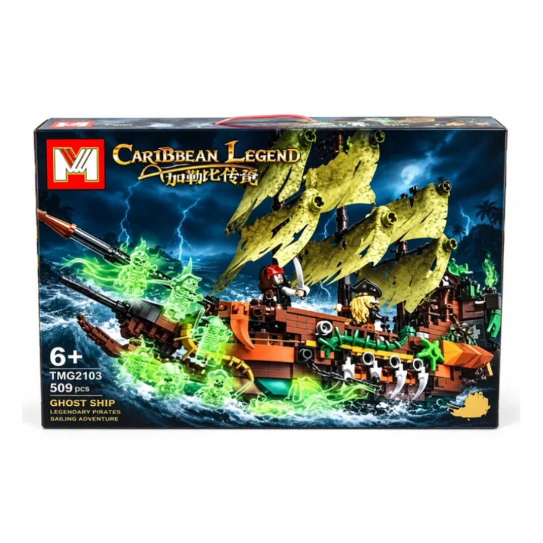 Caribbean Legend Ghost Pirate Ship Building Blocks Set – 6+ Years
