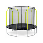 Plum Wave 12ft Springsafe Trampoline with Safety Enclosure | Black Outdoor Trampoline for Kids Ages 3–12 Years
