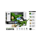 Remote Control Intelligent Bionic Velociraptor Interactive Dinosaur Toy with Spray & Programming Function