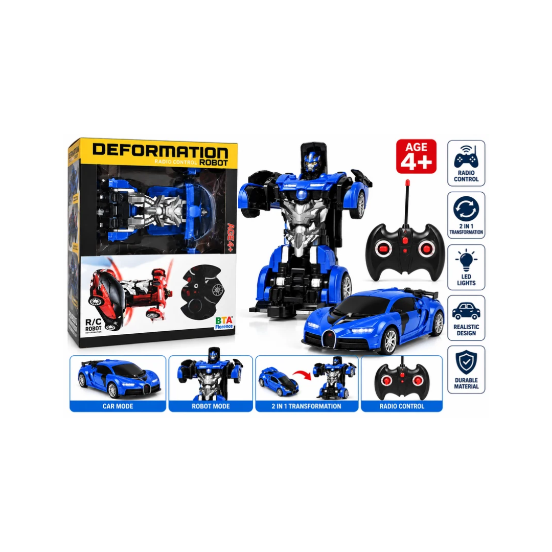 Transformation Remote Control Robot Car Toy for Kids – Age 4+