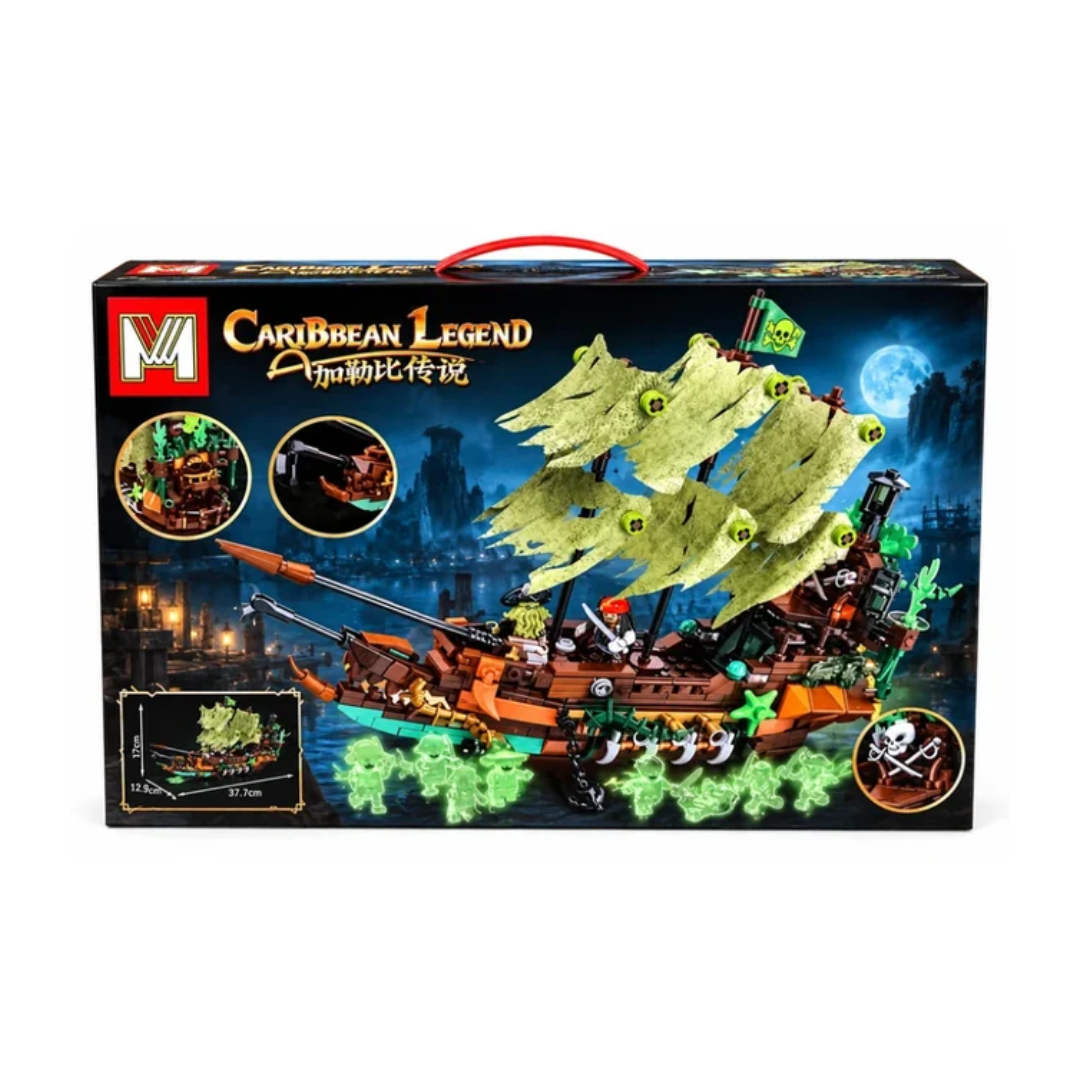Caribbean Legend Ghost Pirate Ship Building Blocks Set – 6+ Years