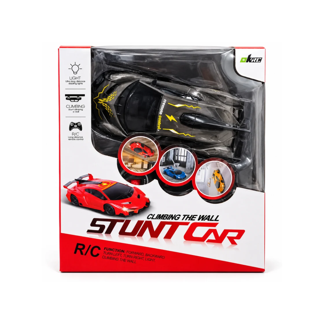 KRC RC Wall Climbing Stunt Car with Remote Control, LED Lights