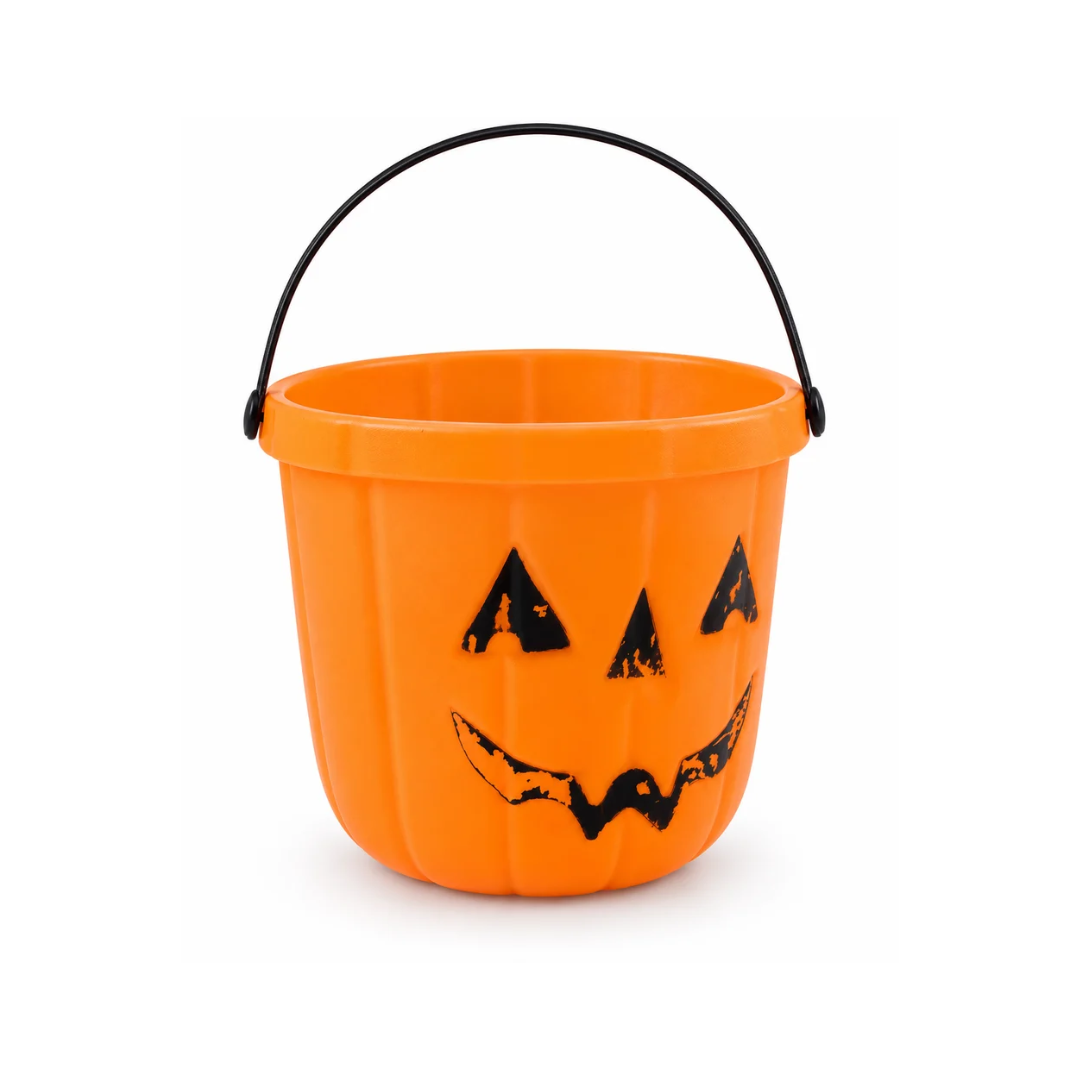 Halloween Pumpkin Treat Bucket with Handle – Orange Jack