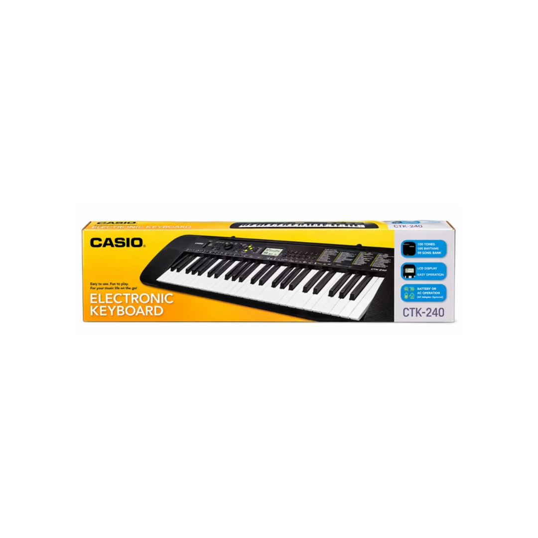 Casio CTK-240 49-Key Electronic Keyboard for Beginners & Kids With Adaptar