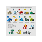 GOOEKE Distortion Digital Transforming Number Robot – 10-Piece Educational STEM Building Toy Set (Numbers 0-9) for Kids Ages 3+
