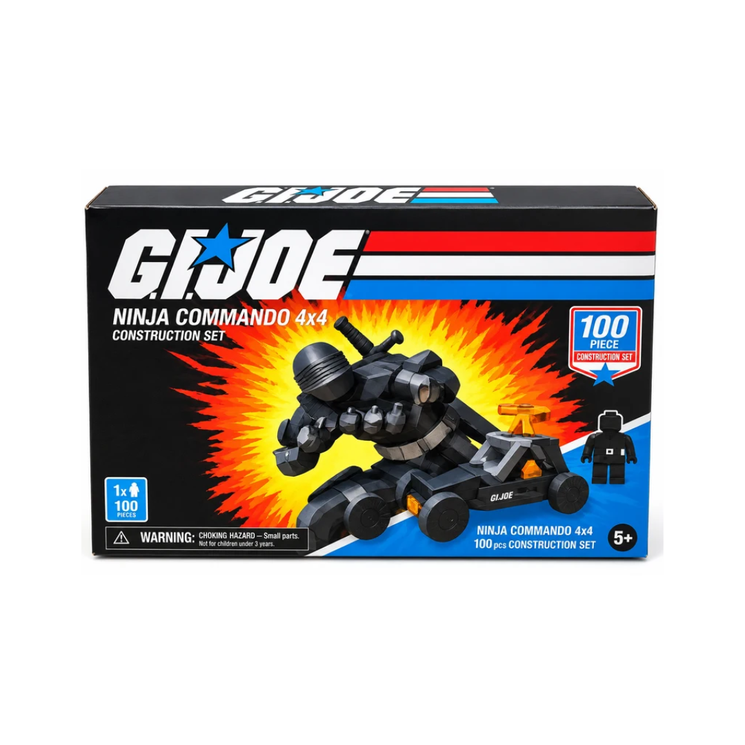 G.I. Joe Ninja Commando 4x4 – 100 Piece Construction Building Blocks Set | 5+ Years