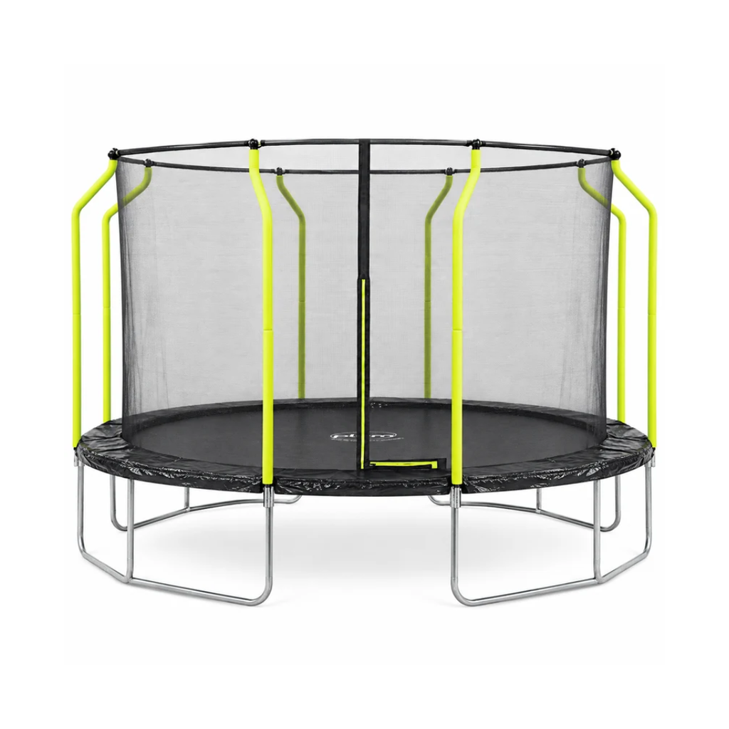 Plum Wave 10ft Springsafe Trampoline with Safety Enclosure | Black Outdoor Trampoline for Kids Ages 3–12 Years