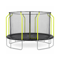 Plum Wave 10ft Springsafe Trampoline with Safety Enclosure | Black Outdoor Trampoline for Kids Ages 3–12 Years