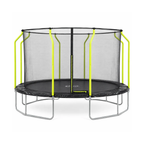 Plum Wave 10ft Springsafe Trampoline with Safety Enclosure | Black Outdoor Trampoline for Kids Ages 3–12 Years