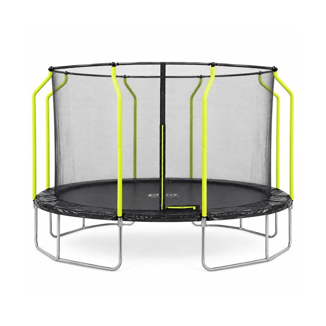 Plum Wave 10ft Springsafe Trampoline with Safety Enclosure | Black Outdoor Trampoline for Kids Ages 3–12 Years