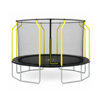 Plum Wave 10ft Springsafe Trampoline with Safety Enclosure | Black Outdoor Trampoline for Kids Ages 3–12 Years