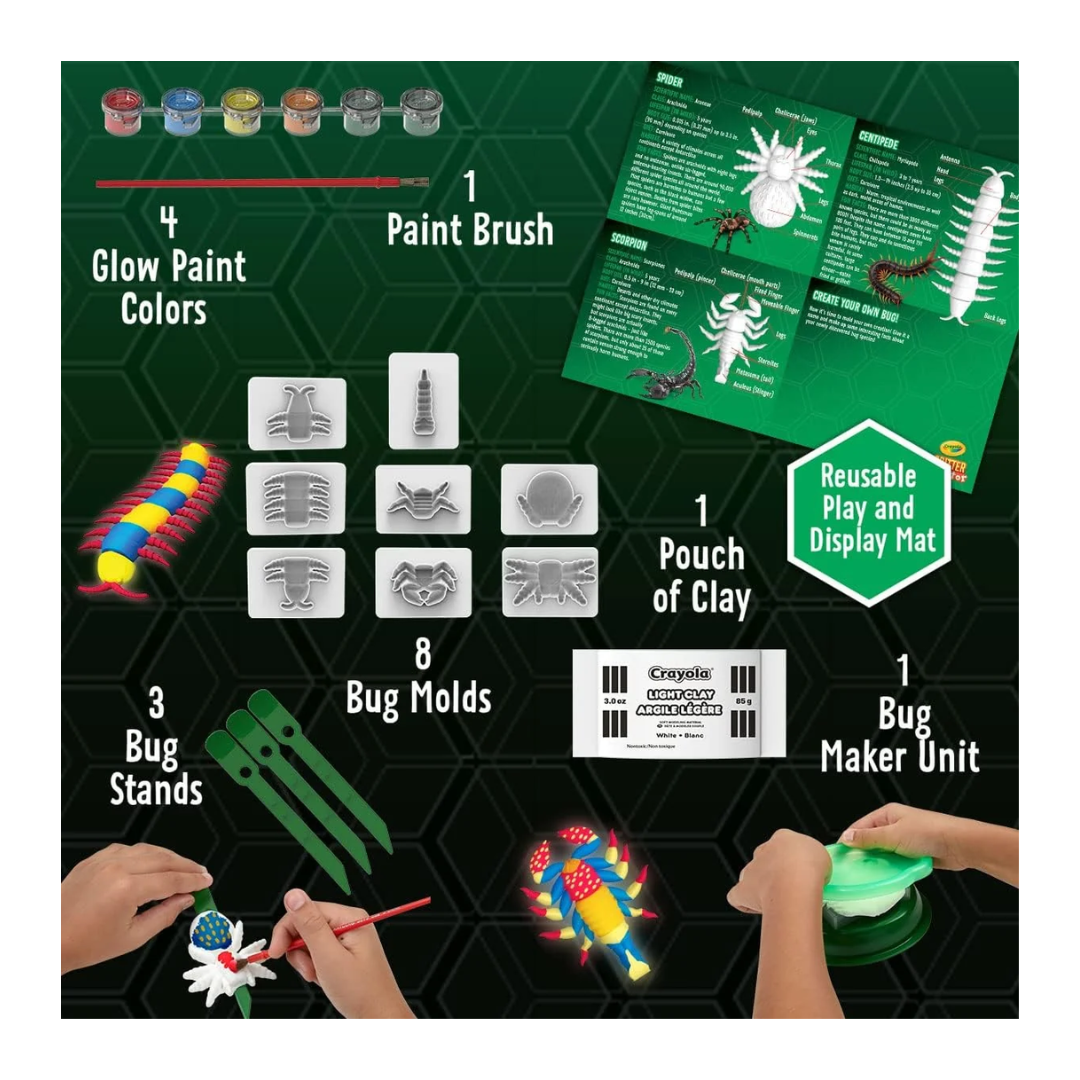 Crayola Critter Creator Glow Bugs Kit, Arts & Crafts