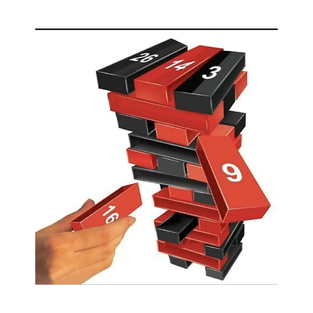 Rainbow Toys Plastic Casino Building Blocks Jenga Game