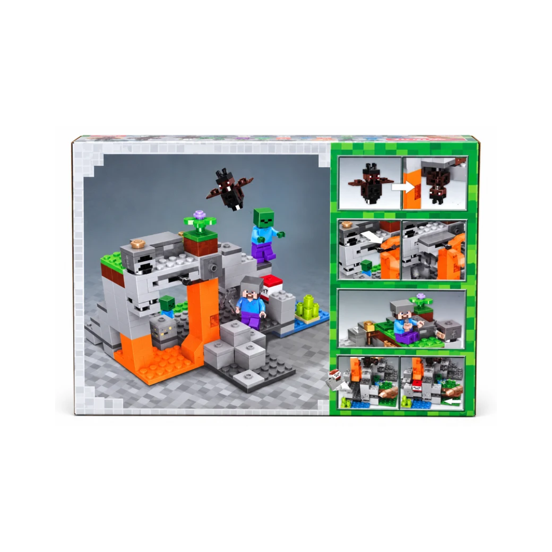 BRICK My World The Zombie Cave Building Blocks Set, 253+ Pieces, 4 Character Figures, Creative Construction Toy for Kids Ages 6+