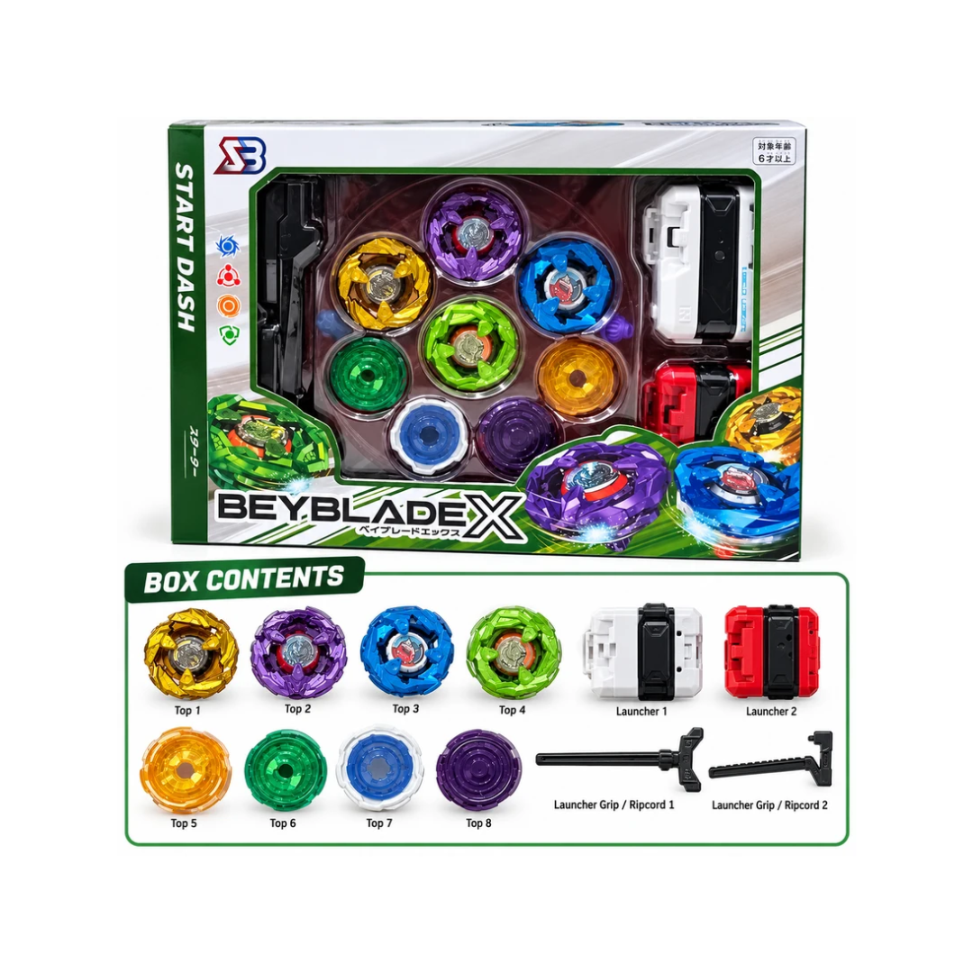 Beyblade X Multi Spinning Top Battle Set with Launchers & Accessories – 6+ Years