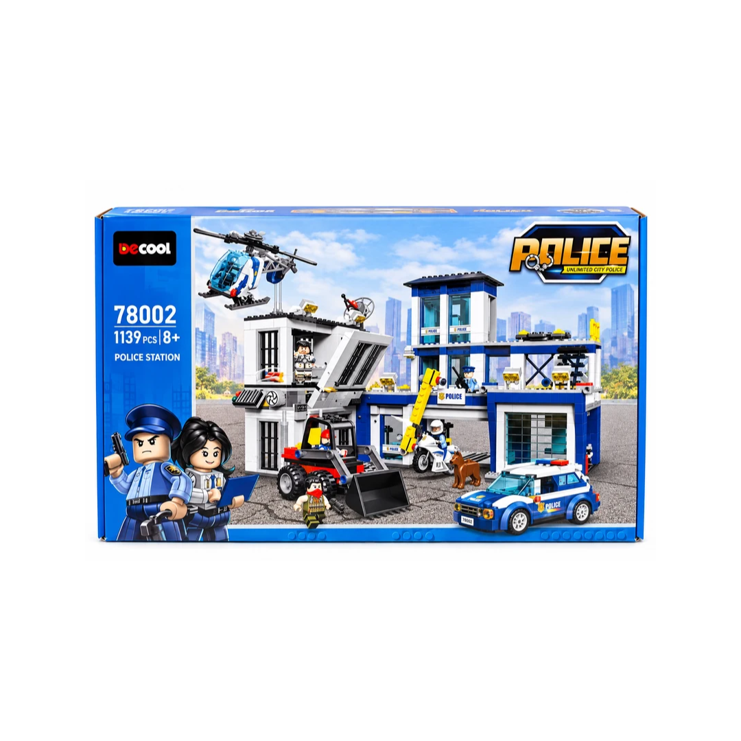 Be Cool Police Station Building Blocks Set – 1139 PCS City Police Playset with Vehicles & Figures – 8+ Years