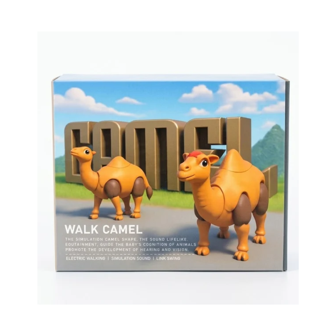 Electric Walking Camel Toy with Realistic Sound & Movement – Interactive Animal Toy for Kids