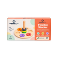 Curious Cub Flexible Stacker – Wooden Montessori Stacking & Sorting Toy