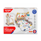Huanger 2-in-1 Baby Piano Rack & Walker with Activity Play Mat – 0M+