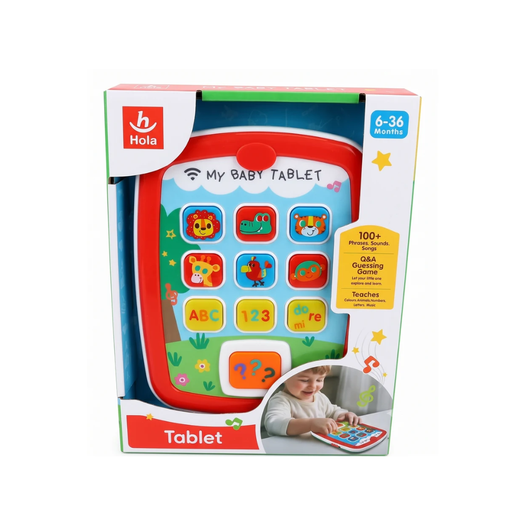 Hola My Baby Tablet Educational Toy for Babies 6–36 Months – 100+ Sounds, Songs, ABC, Numbers & Animal Learning