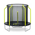 Plum Wave 8ft Springsafe Trampoline with Safety Enclosure | Black Outdoor Trampoline for Kids Ages 3–8 Years