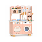 Wooden Kitchen Play Set for Kids with Microwave, Stove & Accessories 36+ Months