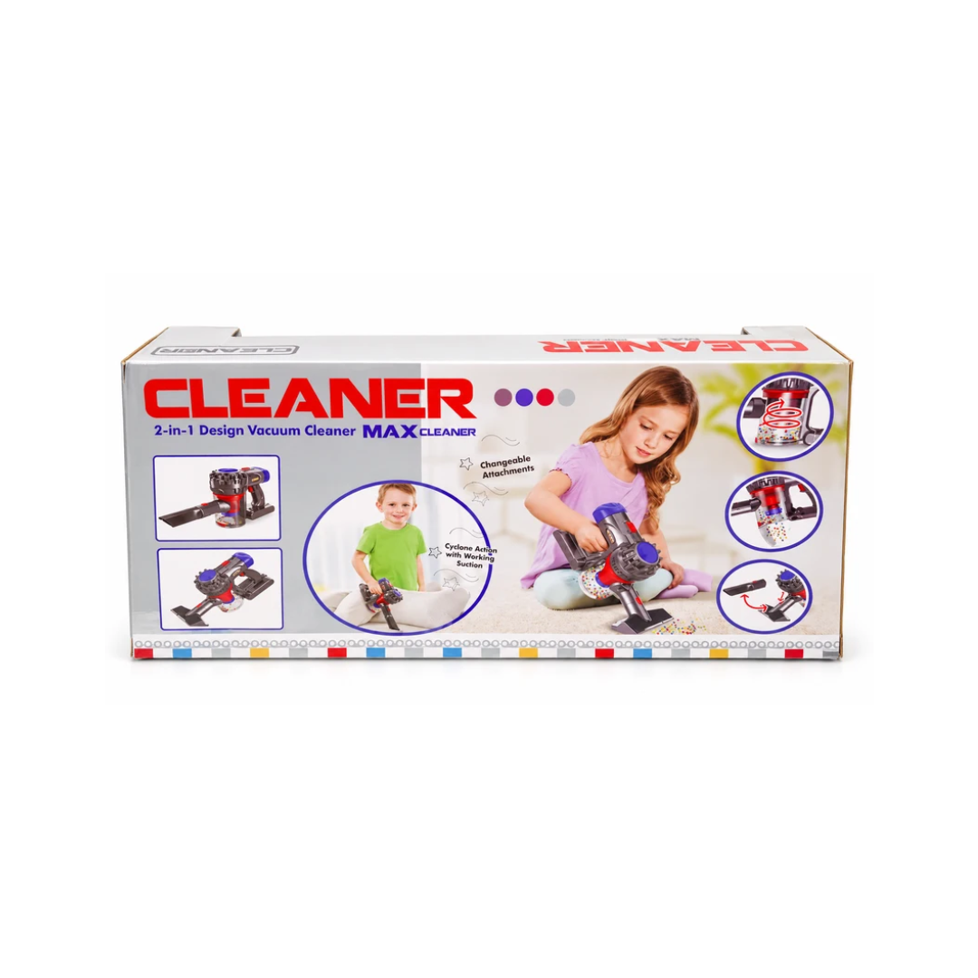HYZ Cleaner Max Deluxe Toy Vacuum Cleaner for Kids, Interactive Pretend Play Cleaning Set