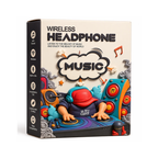 Kids Music Wireless Over-Ear Headphones – Hip Hop DJ Design