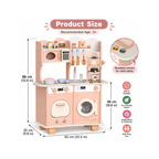 Wooden Kitchen Play Set for Kids with Microwave, Stove & Accessories 36+ Months