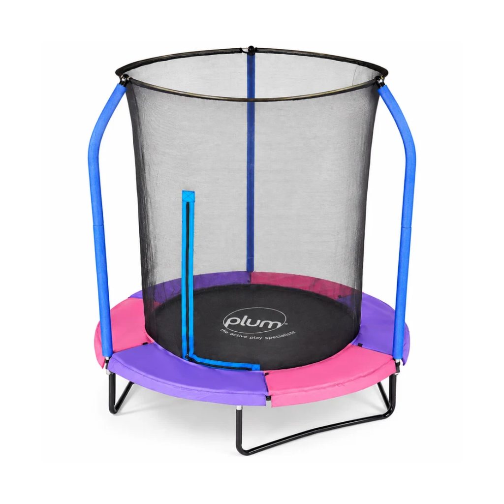 Plum 6ft Springsafe Trampoline with Safety Enclosure | Reversible Spring Pad for Kids Ages 3 Years+