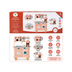 Wooden Kitchen Play Set for Kids with Microwave, Stove & Accessories 36+ Months