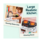 Curious Cub Kitchen Set with Running Water Sink