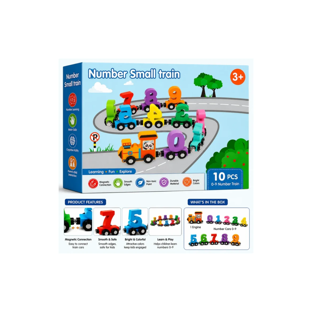 Magnetic Number Train 0–9 Educational Learning Toy for Kids