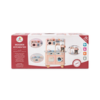 Wooden Kitchen Play Set for Kids with Microwave, Stove & Accessories 36+ Months