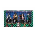 Demon Slayer 4-Piece Anime Action Figure Set – Tanjiro, Nezuko & Character Collectibles