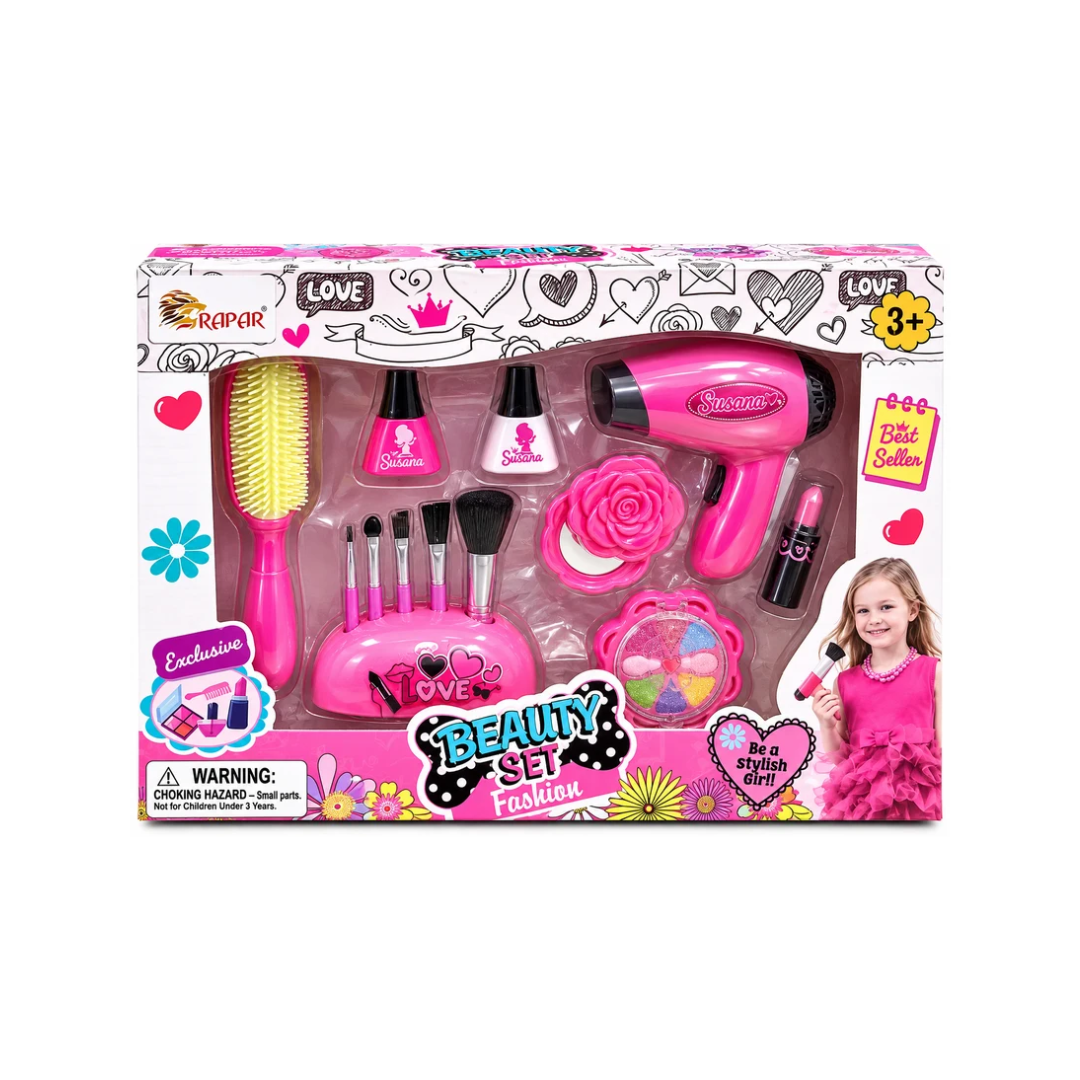 Reiper Beauty Set Fashion – Kids Makeup, Hair Styling & Pretend Play Kit | 3+ Years