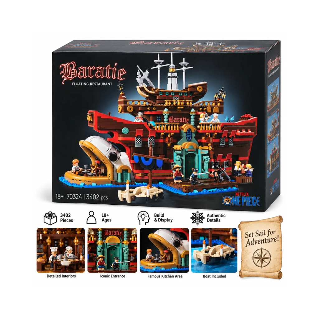 Baratie Floating Restaurant Building Blocks Set – 3402 Pcs Pirate Ship Model 18+