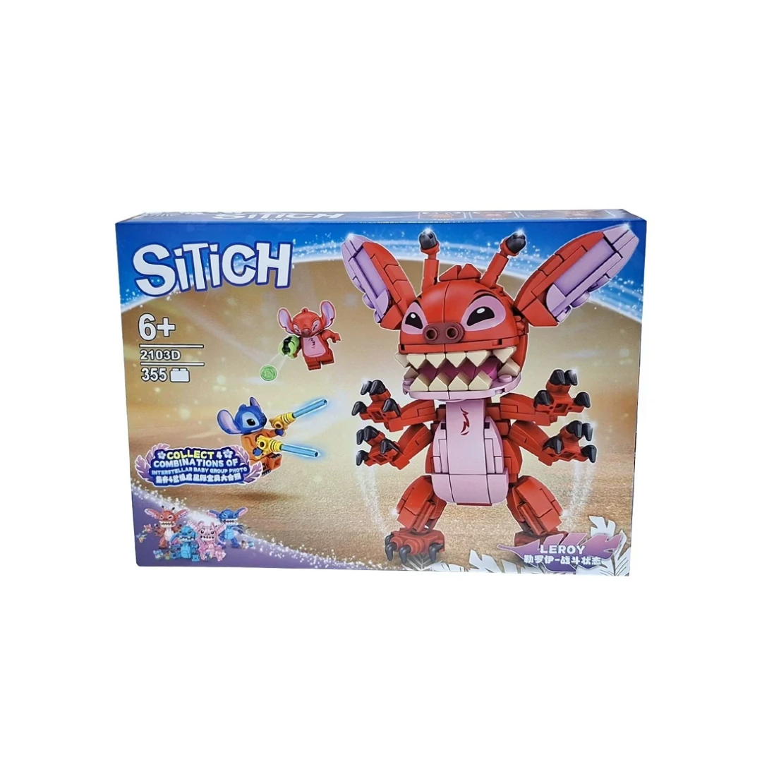Stitch Leroy Building Blocks Set 355 Pieces – Creative Construction Toy for Kids Ages 6+